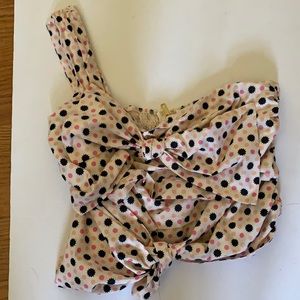 Anthropologie Maeve Bow-Tie One-Shoulder Tank